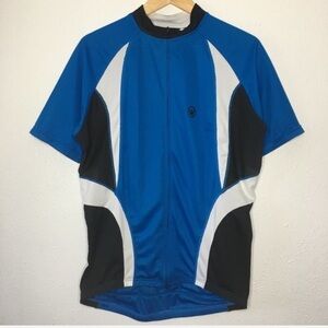 CANARI Cycling Jersey Athletic Top Blue White lightweight - XLARGE